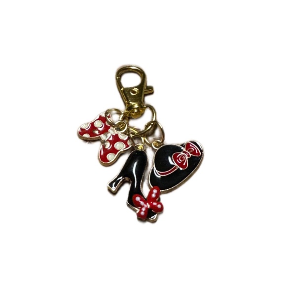 Hat, Bow & High Heel Zipper Charms - Picture 1 of 2